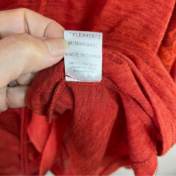 ALTAR’D STATE women’s Orange Medium Bohemian Blouse Bell Sleeve - Picture 8 of 11